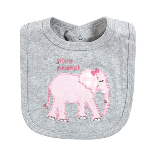 Touched by Nature Organic Cotton Bibs, Pink Peanut