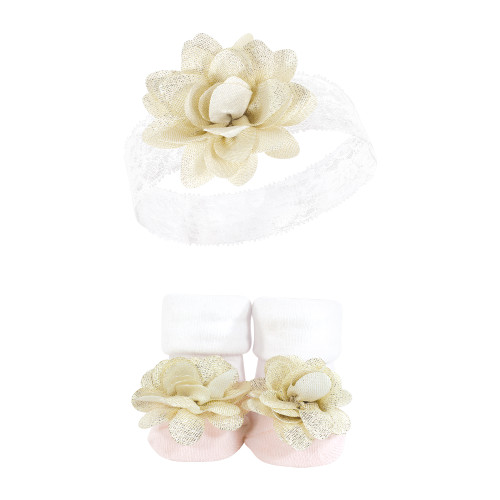 Hudson Baby Headband and Socks Set, Lace