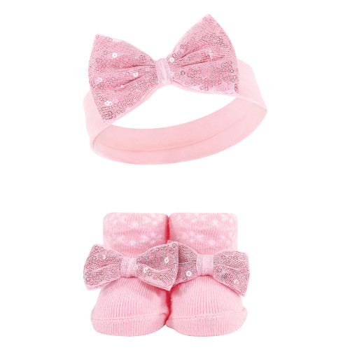 Hudson Baby Headband and Socks Set, Princess 4-Piece