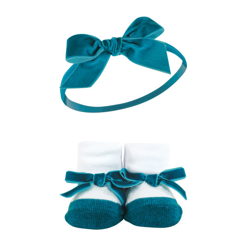 Hudson Baby Headband and Socks Giftset, Fall Leopard