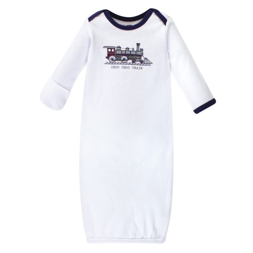 Hudson Baby Boy Cotton Gowns, Train, Preemie/Newborn