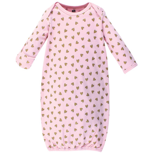 Hudson Baby Girl Cotton Gowns, Love, Preemie/Newborn