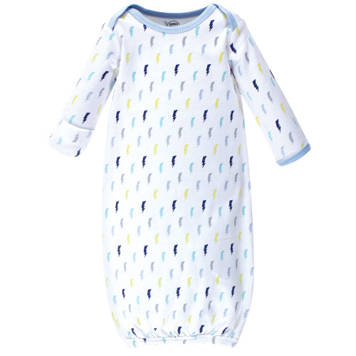Luvable Friends Boy Cotton Gowns, Boy Clouds, Preemie/Newborn