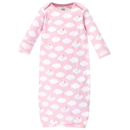 Luvable Friends Girl Cotton Gowns, Girl Clouds, Preemie/Newborn