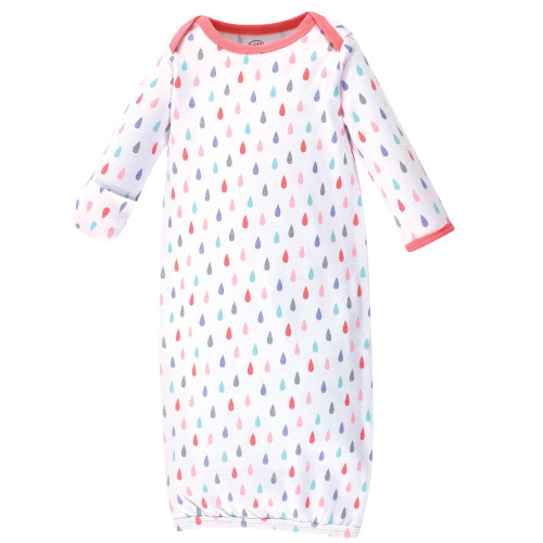 Luvable Friends Girl Cotton Gowns, Girl Clouds, Preemie/Newborn