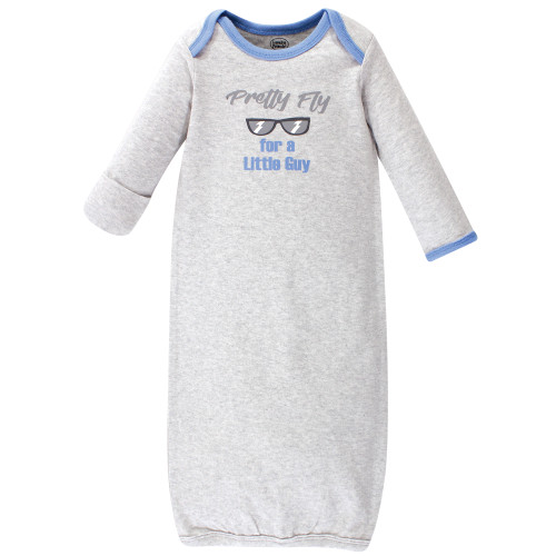 Luvable Friends Boy Cotton Gowns, Gentleman, Preemie/Newborn