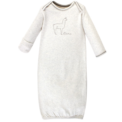 Touched by Nature Organic Cotton Gowns, Llama, Preemie/Newborn