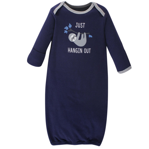 Hudson Baby Infant Boy Cotton Gowns, Little Explorer, Preemie/Newborn