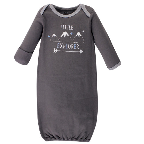 Hudson Baby Infant Boy Cotton Gowns, Little Explorer, Preemie/Newborn