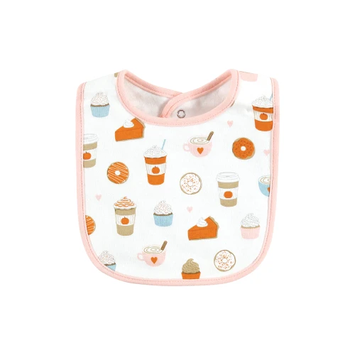 Hudson Baby Cotton Bibs, Pumpkin Spice Date