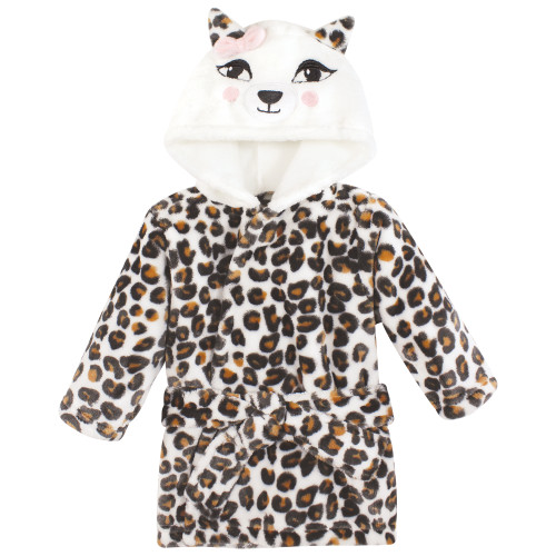 Hudson Baby Plush Bathrobe and Toy Set, Leopard