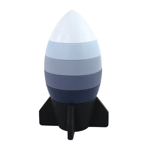 Hudson Baby Silicone Stacking Toy, Rocket