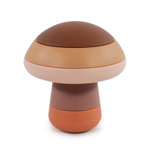 Hudson Baby Silicone Stacking Toy, Mushroom