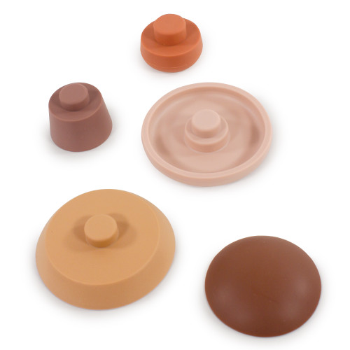 Hudson Baby Silicone Stacking Toy, Mushroom