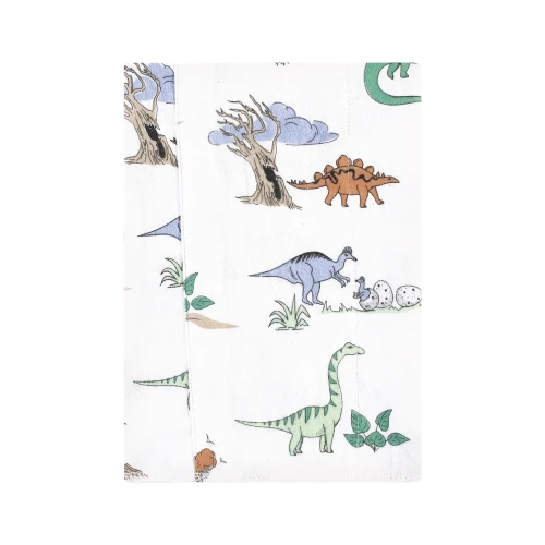Hudson Baby Cotton Flannel Burp Cloths, Boy Dino World 7-Pack