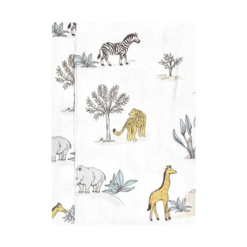 Hudson Baby Cotton Flannel Burp Cloths, Boy Safari World 7-Pack