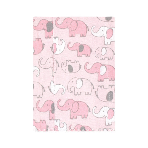 Hudson Baby Cotton Flannel Burp Cloths, Girl New Elephant 4-Pack