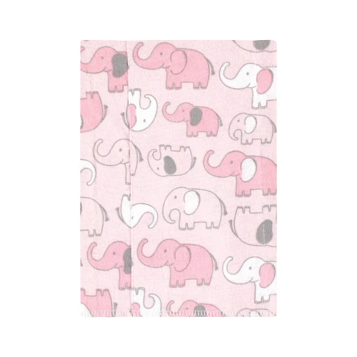 Hudson Baby Cotton Flannel Burp Cloths, Girl New Elephant 7-Pack