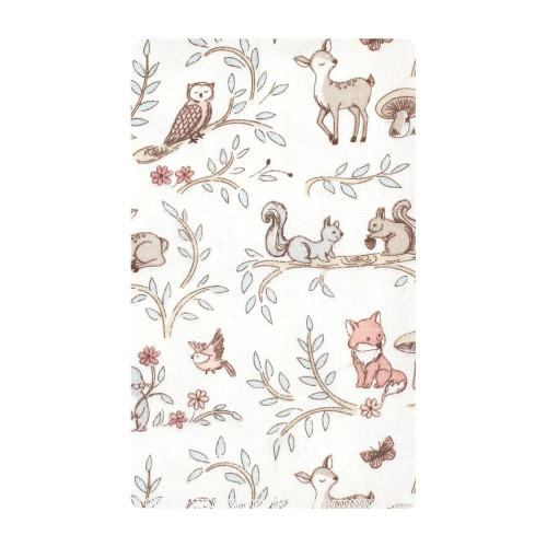 Hudson Baby Cotton Flannel Burp Cloths, Girl Woodland Pals 10-Pack