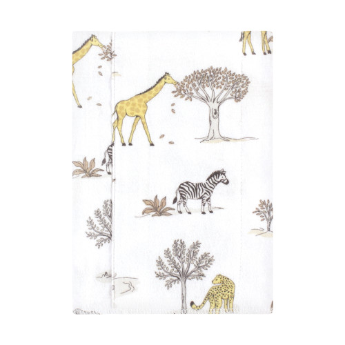 Hudson Baby Cotton Flannel Burp Cloths, Neutral Safari World 4-Pack