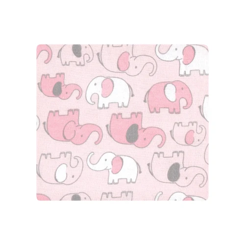 Hudson Baby Cotton Flannel Receiving Blankets, Girl New Elephant