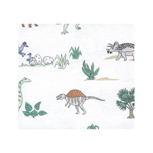 Hudson Baby Cotton Flannel Receiving Blankets Bundle, Boy Dino World