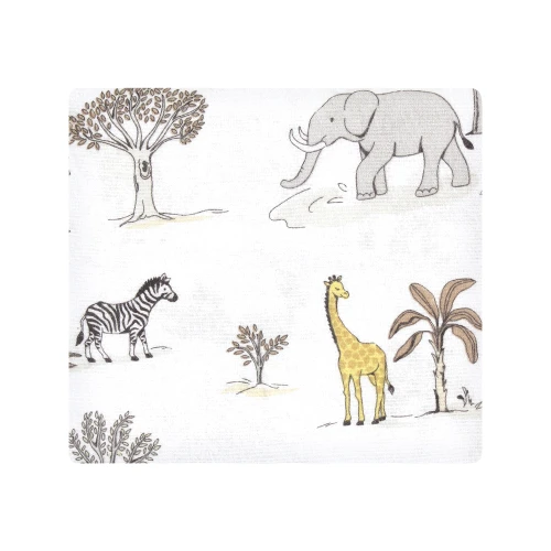 Hudson Baby Cotton Flannel Receiving Blankets Bundle, Neutral Safari World