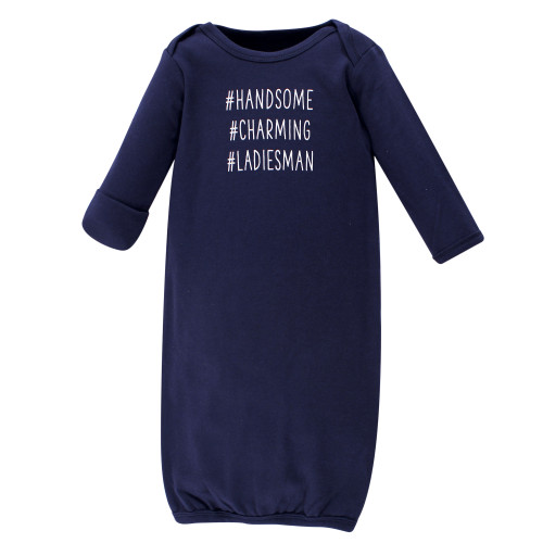 Hudson Baby Infant Boy Cotton Gowns, Bonjour, Preemie-Newborn