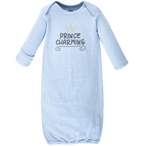 Luvable Friends Infant Boy Cotton Gowns, Little Dude, Preemie-Newborn