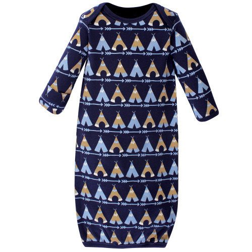 Luvable Friends Infant Boy Cotton Gowns, Bears, Preemie-Newborn