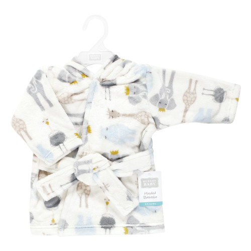 Hudson Baby Plush Animal Face Bathrobe, Royal Safari