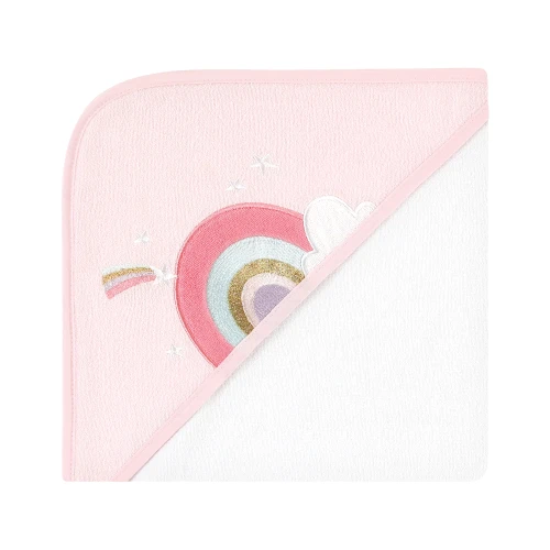 Hudson Baby Animal Hooded Towel 3pk and 15 Washcloths, Unicorn