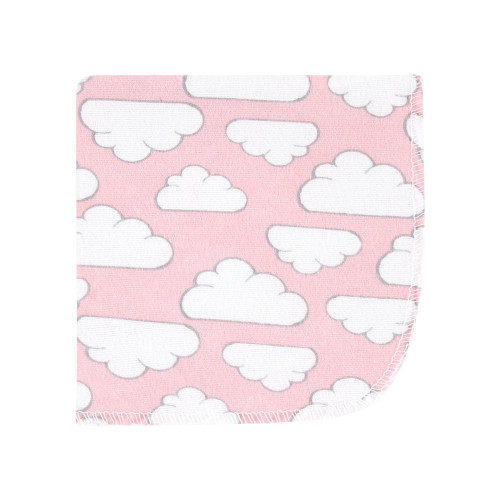 Hudson Baby Flannel Cotton Washcloths, Girl New Elephant 10-Pack