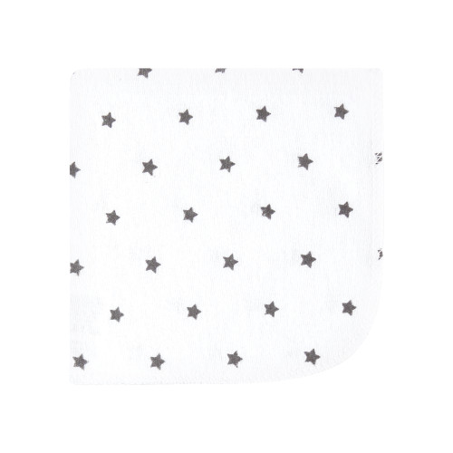 Hudson Baby Flannel Cotton Washcloths, Farm Friends Grey 10-Pack