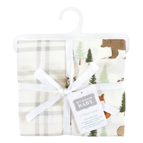 Hudson Baby Cotton Toddler Pillow Case, Forest Animals