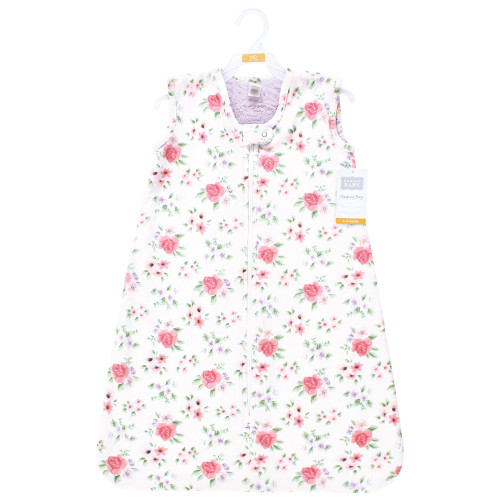 Hudson Baby Plush Faux Fur Sleeping Bag, Wearable Blanket, Vintage Floral