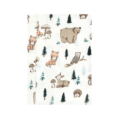 Hudson Baby Cotton Flannel Burp Cloths, Boy Woodland Pals 4-Pack
