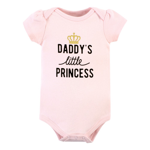 Hudson Baby Cotton Bodysuits 5-Pack, Daddys Little Princess