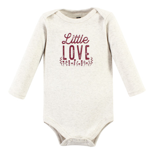 Hudson Baby Cotton Long-Sleeve Bodysuits, Little Love Flowers 3-Pack