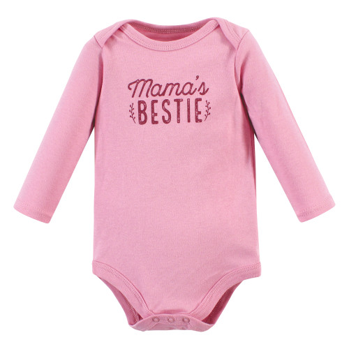 Hudson Baby Cotton Long-Sleeve Bodysuits, Little Love Flowers 3-Pack