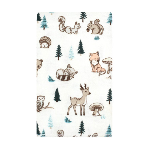 Hudson Baby Cotton Flannel Burp Cloths, Boy Woodland Pals 10-Pack