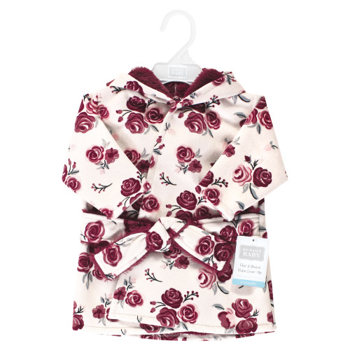 Hudson Baby Mink with Faux Fur Lining Pool and Beach Robe Cover-ups, Rose