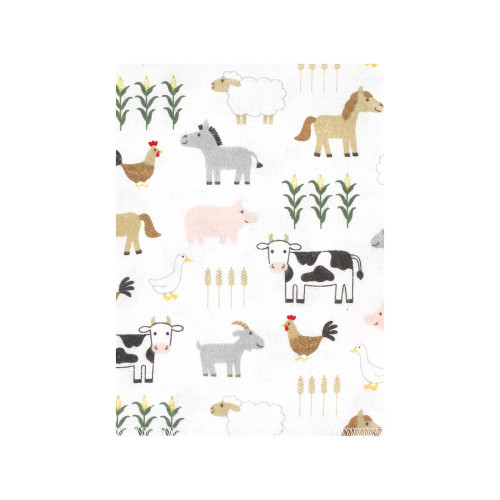 Hudson Baby Cotton Flannel Burp Cloths Bundle, Cute Farm