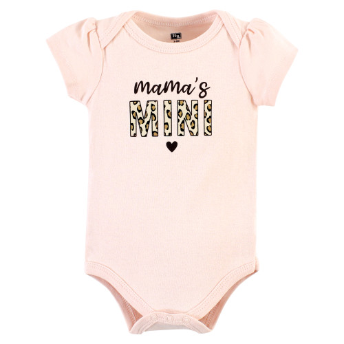 Hudson Baby Cotton Bodysuits, Leopard Hearts 3 Pack