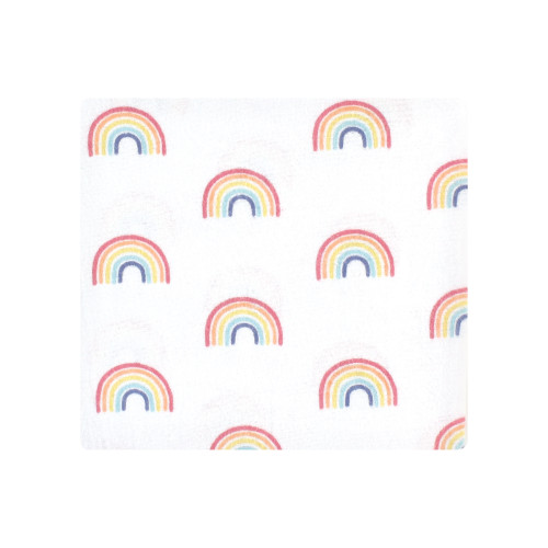 Hudson Baby Cotton Flannel Receiving Blankets, Creative Rainbow