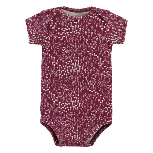 Hudson Baby Cotton Bodysuits, Little Love Flowers 3-Pack