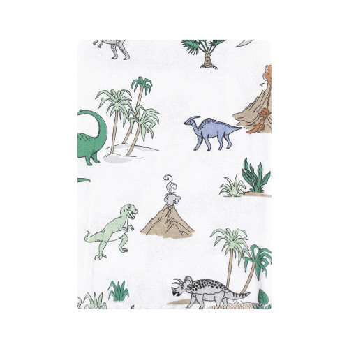 Hudson Baby Cotton Flannel Burp Cloths Bundle, Boy Dino World