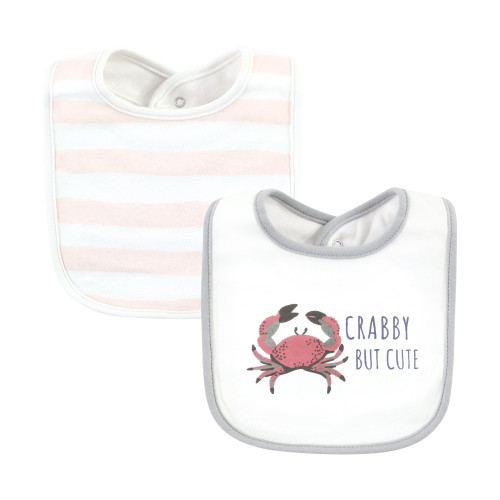 Hudson Baby Cotton Bibs, Girl Whale Shark