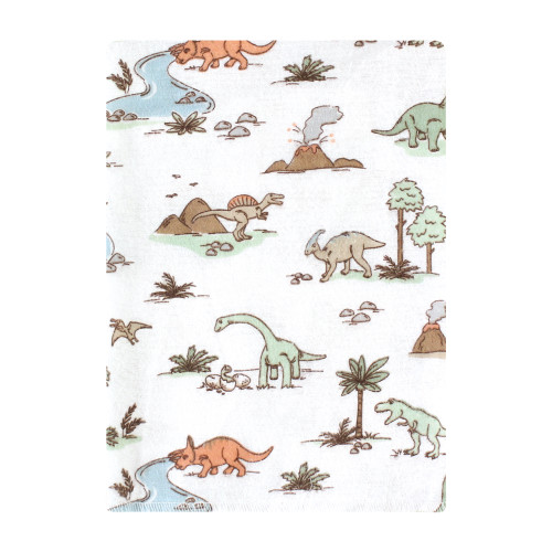 Hudson Baby Cotton Flannel Burp Cloths Bundle, Dinosaur Adventures