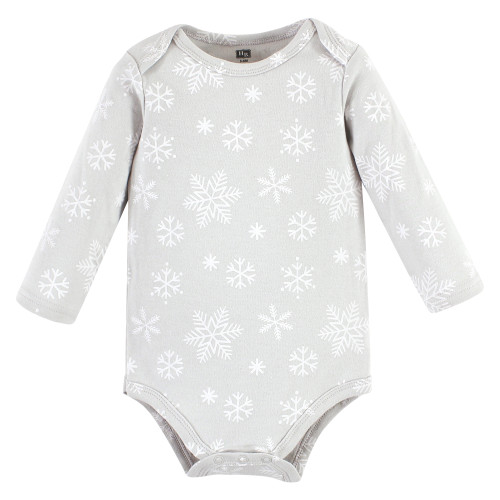 Hudson Baby Cotton Long-Sleeve Bodysuits, Snow Much Fun